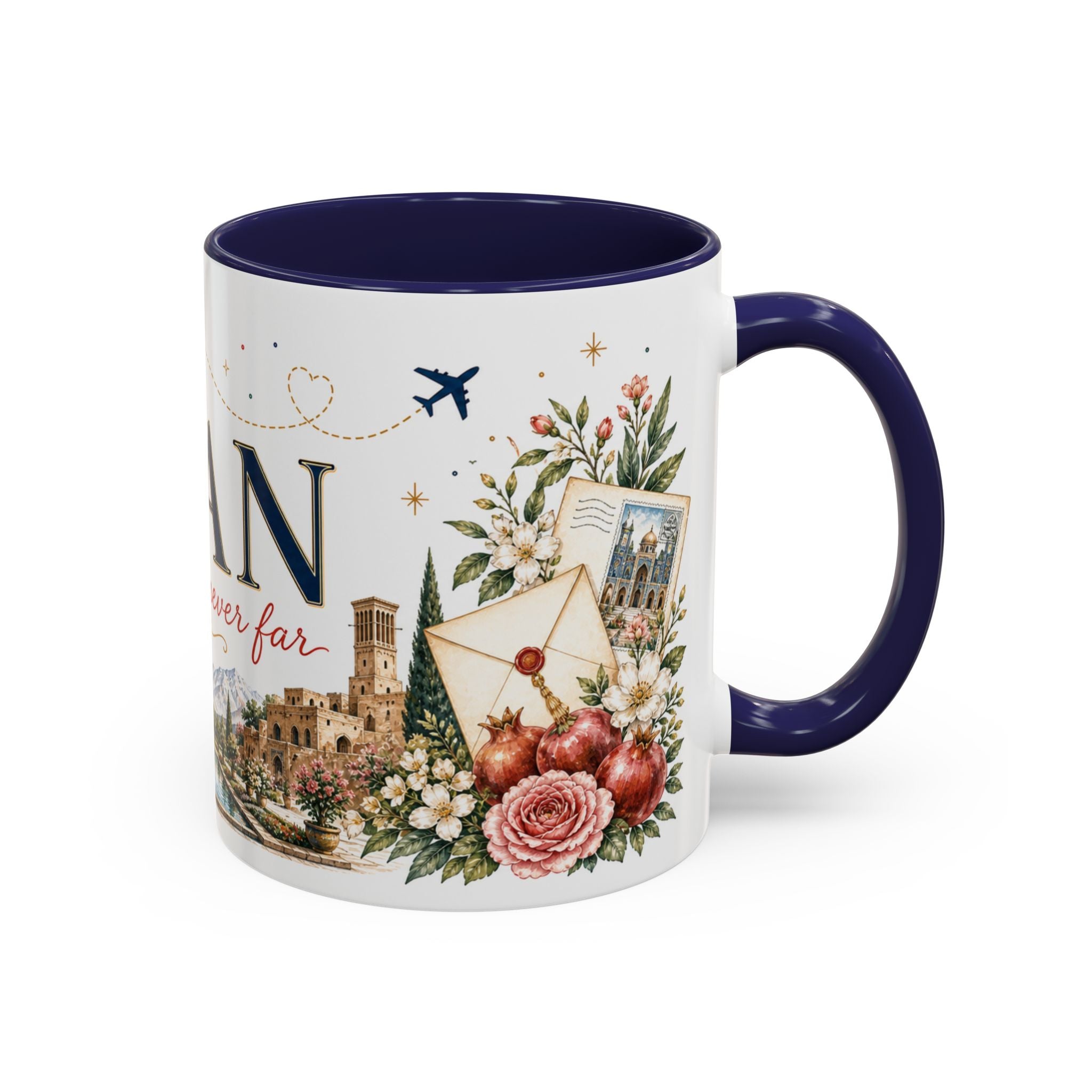 Iran Home Country Mug | Moving Away Gift | Long Distance Friendship | 11 oz 15 oz Accent Mug