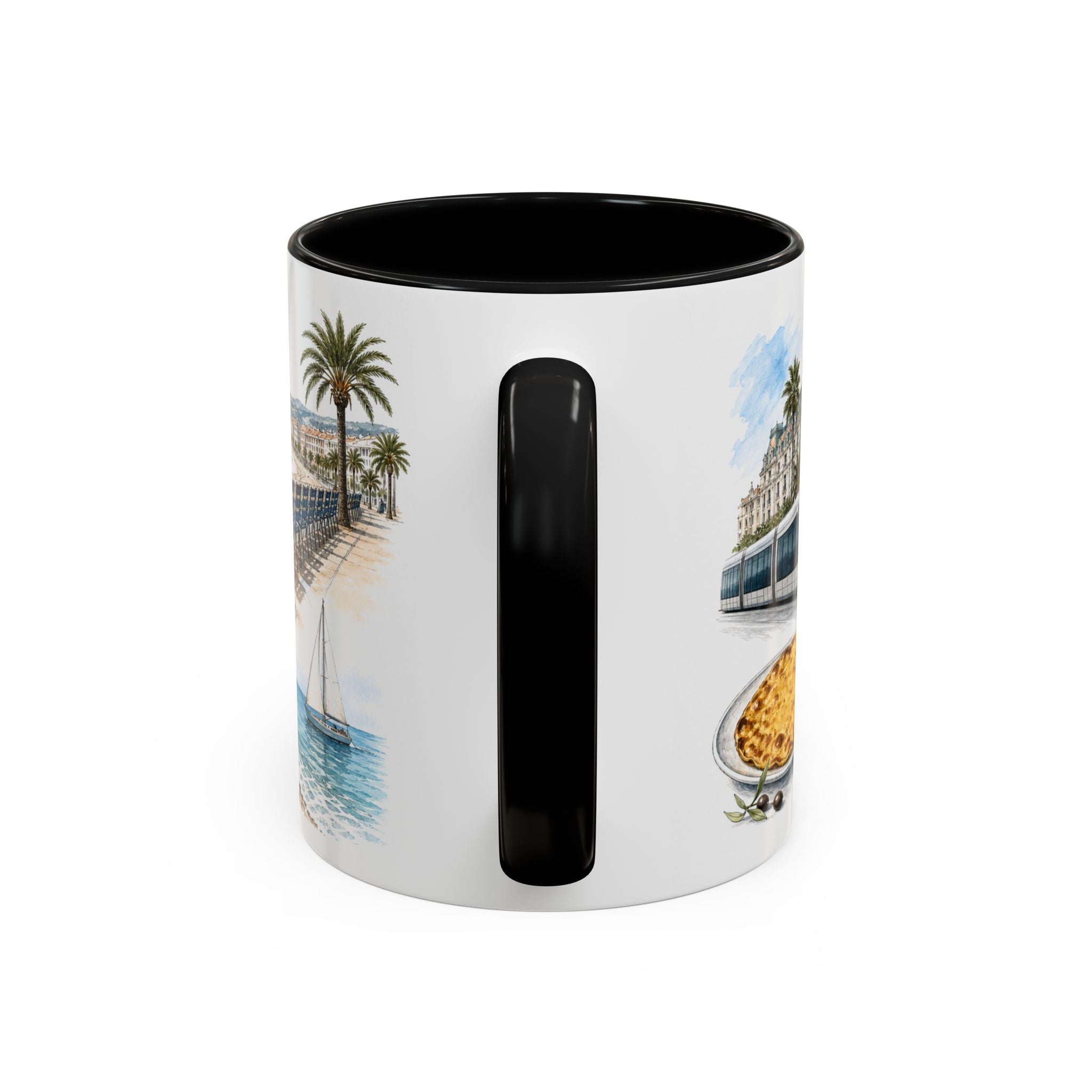 Nice Coffee Mug | France Travel Souvenir | Vintage Illustrated City Gift | 11 oz 15 oz Accent Mug