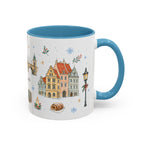 Prague Christmas Mug | Watercolor Travel Souvenir | Holiday Gift | Accent Ceramic Coffee Cup 11oz 15oz