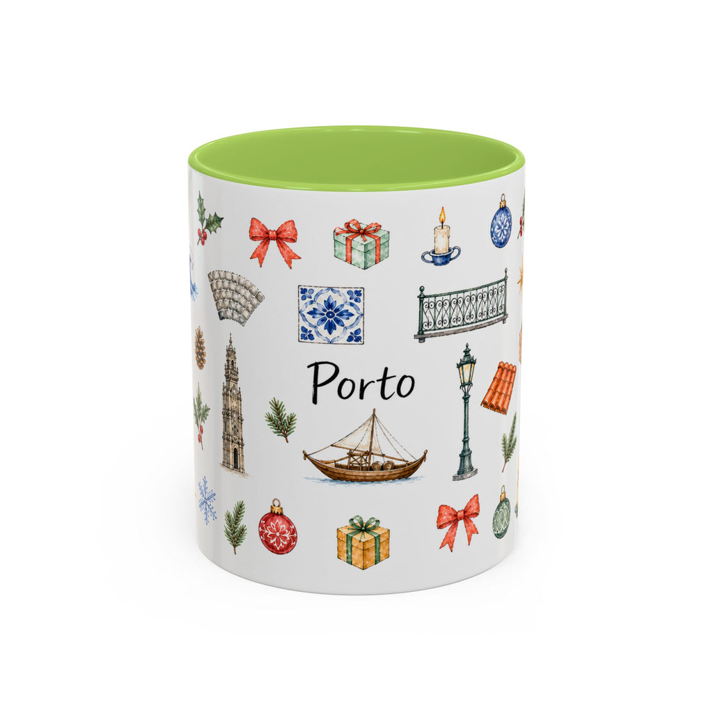 Porto Christmas Mug | Watercolor City Souvenir, Travel Gift (11oz/15oz)