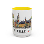Lille Illustrated Travel Mug | City Souvenir Accent Coffee Mug | 11oz 15oz Ceramic Cup
