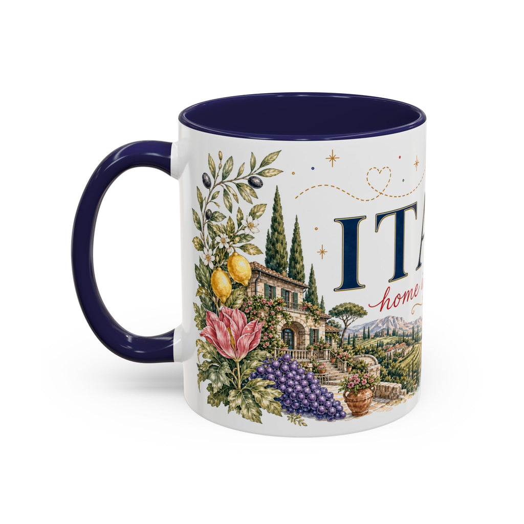 Italy Home Country Mug | Moving Away Gift | Long Distance Friendship | 11 oz 15 oz Accent Mug