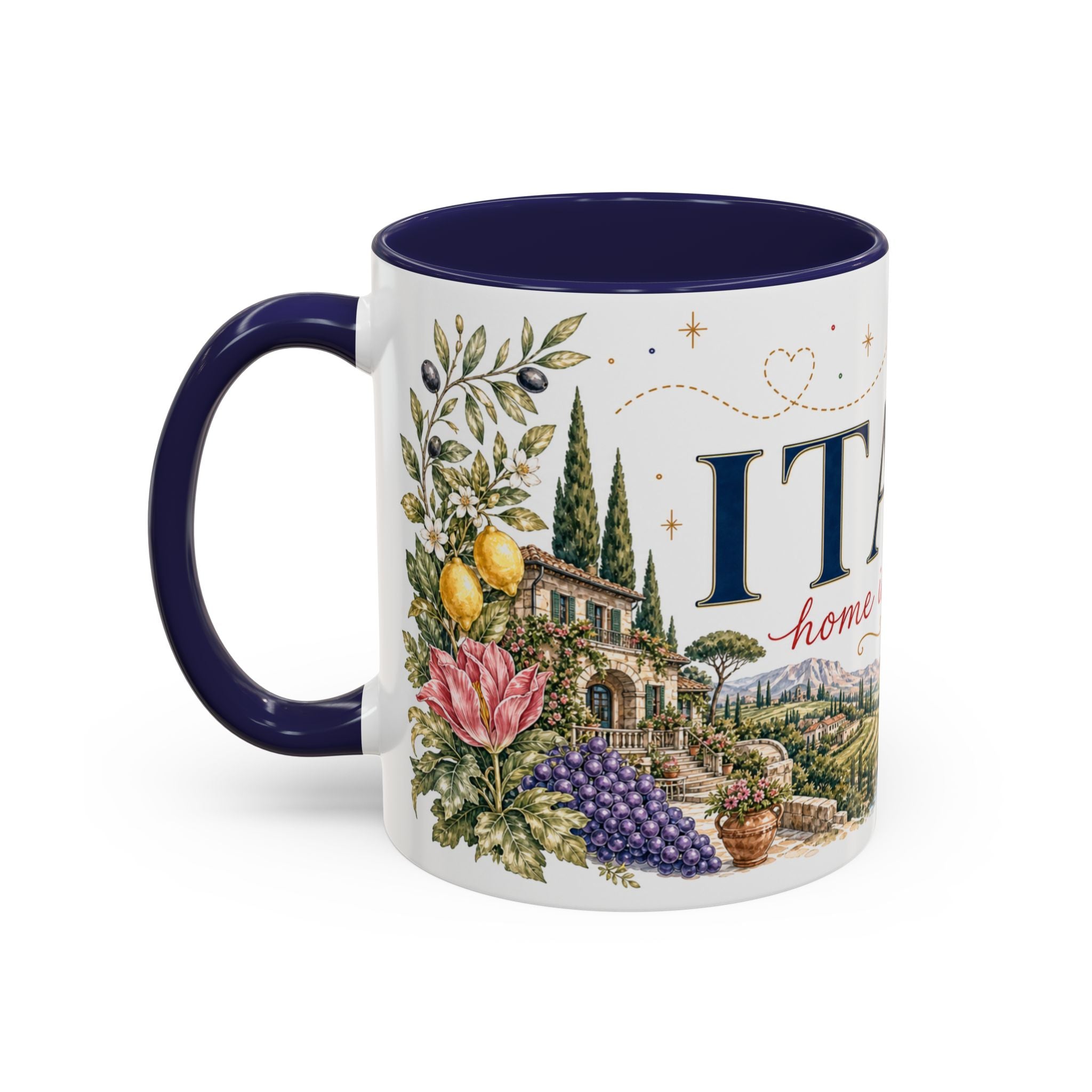 Italy Home Country Mug | Moving Away Gift | Long Distance Friendship | 11 oz 15 oz Accent Mug