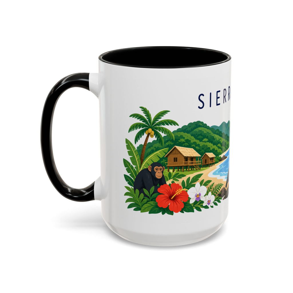 Sierra Leone Coffee Mug | Travel Souvenir Accent Mug | Country Gift Ceramic Cup 11oz 15oz