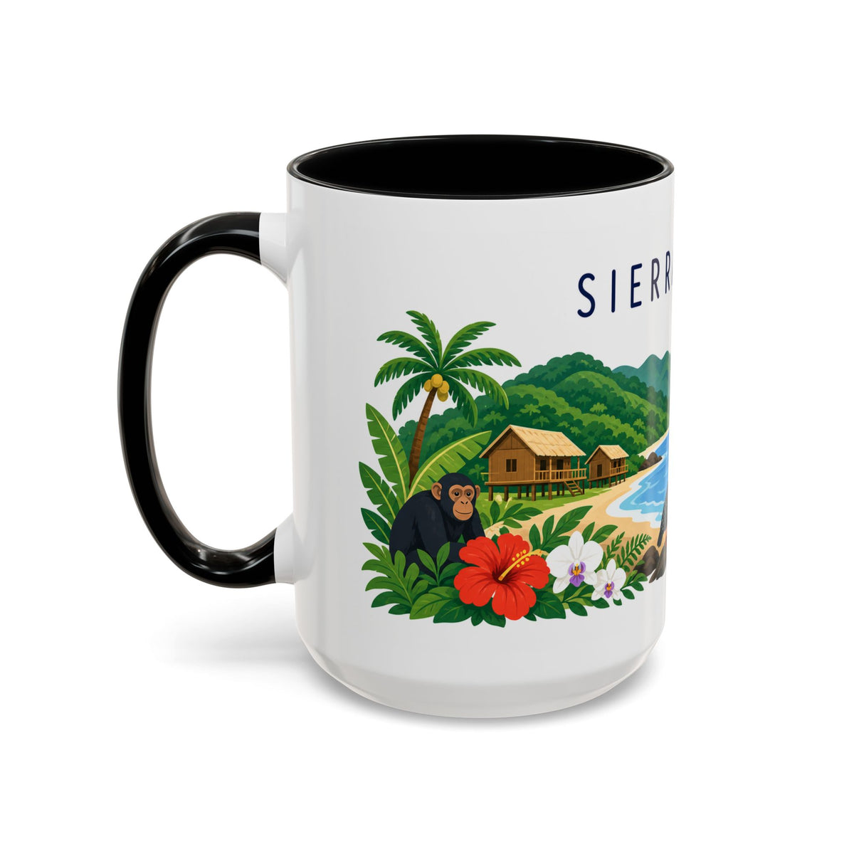 Sierra Leone Coffee Mug | Travel Souvenir Accent Mug | Country Gift Ceramic Cup 11oz 15oz