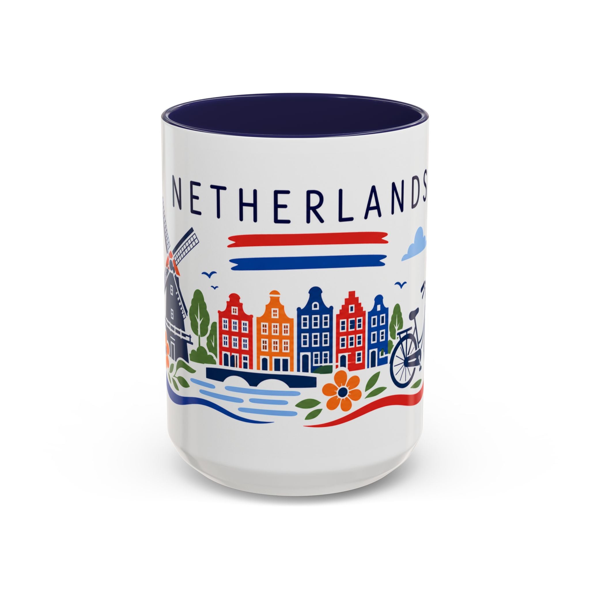 Netherlands Coffee Mug | Travel Souvenir Accent Mug | Country Gift Ceramic Cup 11oz 15oz