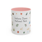 Indiana Dunes National Park Christmas Mug | Watercolor Travel Souvenir | Holiday Gift | Accent Ceramic Coffee Cup 11oz 15oz