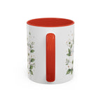 North Carolina State Map Mug | Moving Away, Homesick Gift | Botanical Accent Coffee Cup