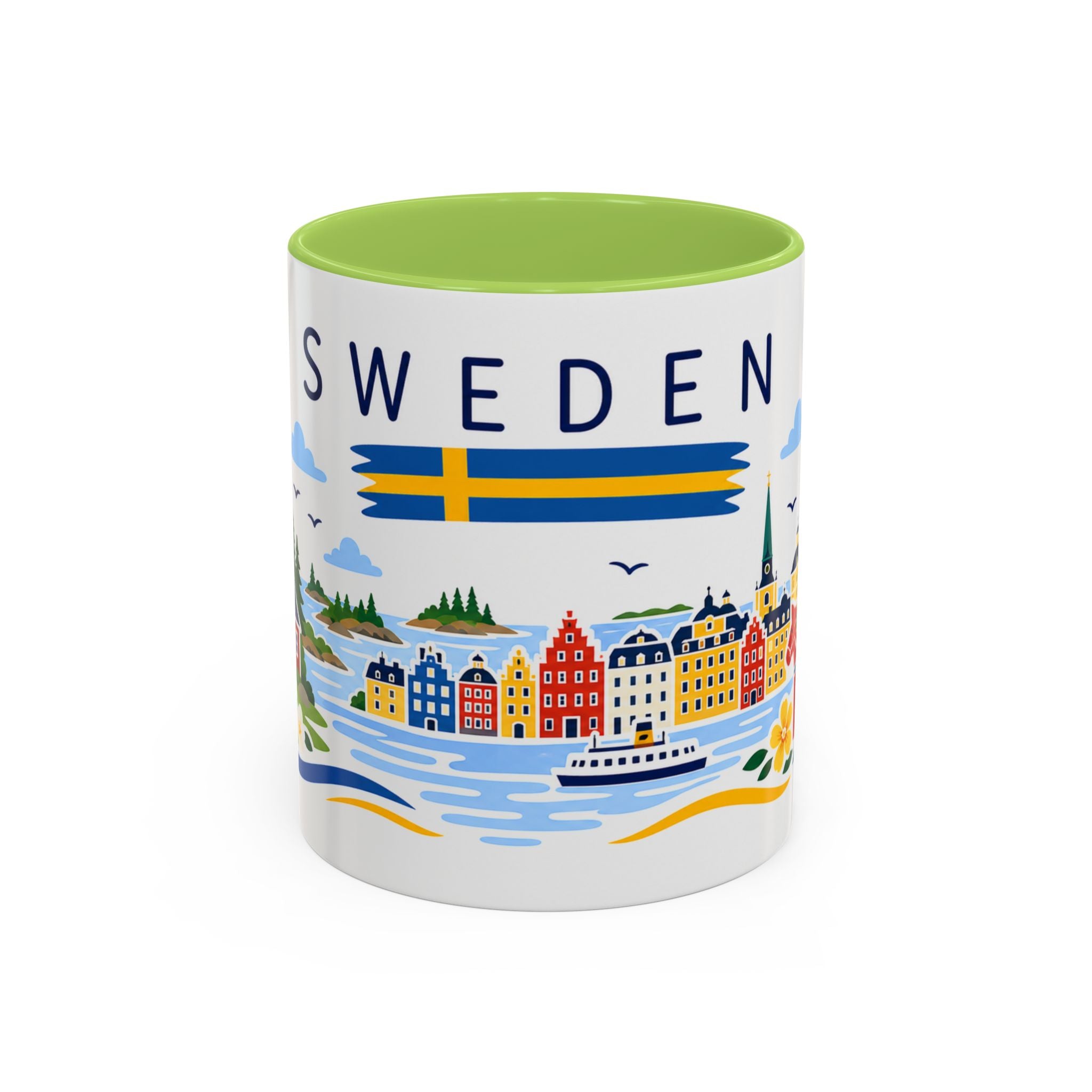 Sweden Coffee Mug | Travel Souvenir Accent Mug | Country Gift Ceramic Cup 11oz 15oz