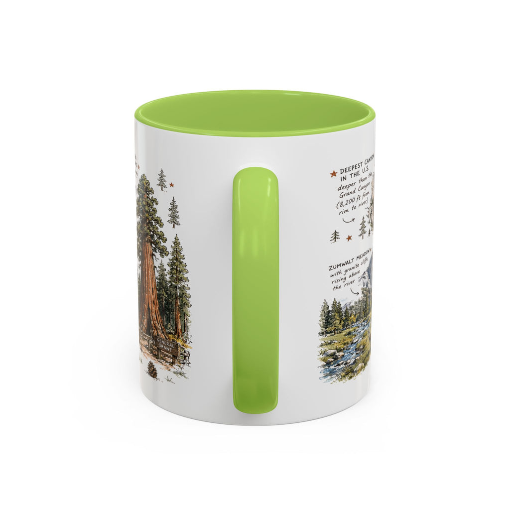Kings Canyon National Park Coffee Mug | California Sierra Nevada Sequoia Gift | Accent Color Ceramic 11oz 15oz