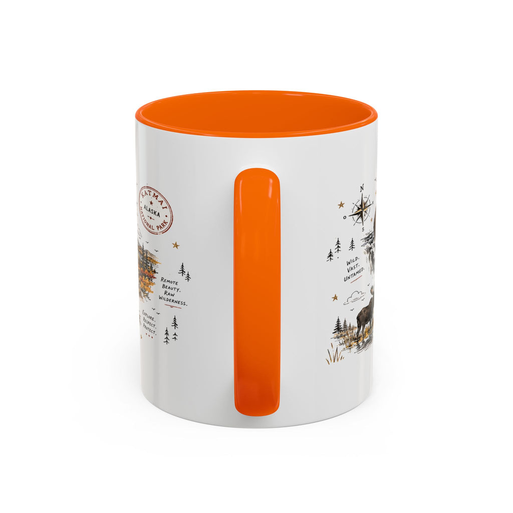 Katmai National Park Coffee Mug | Alaska Bear Watching Wildlife Gift | Accent Color Ceramic 11oz 15oz