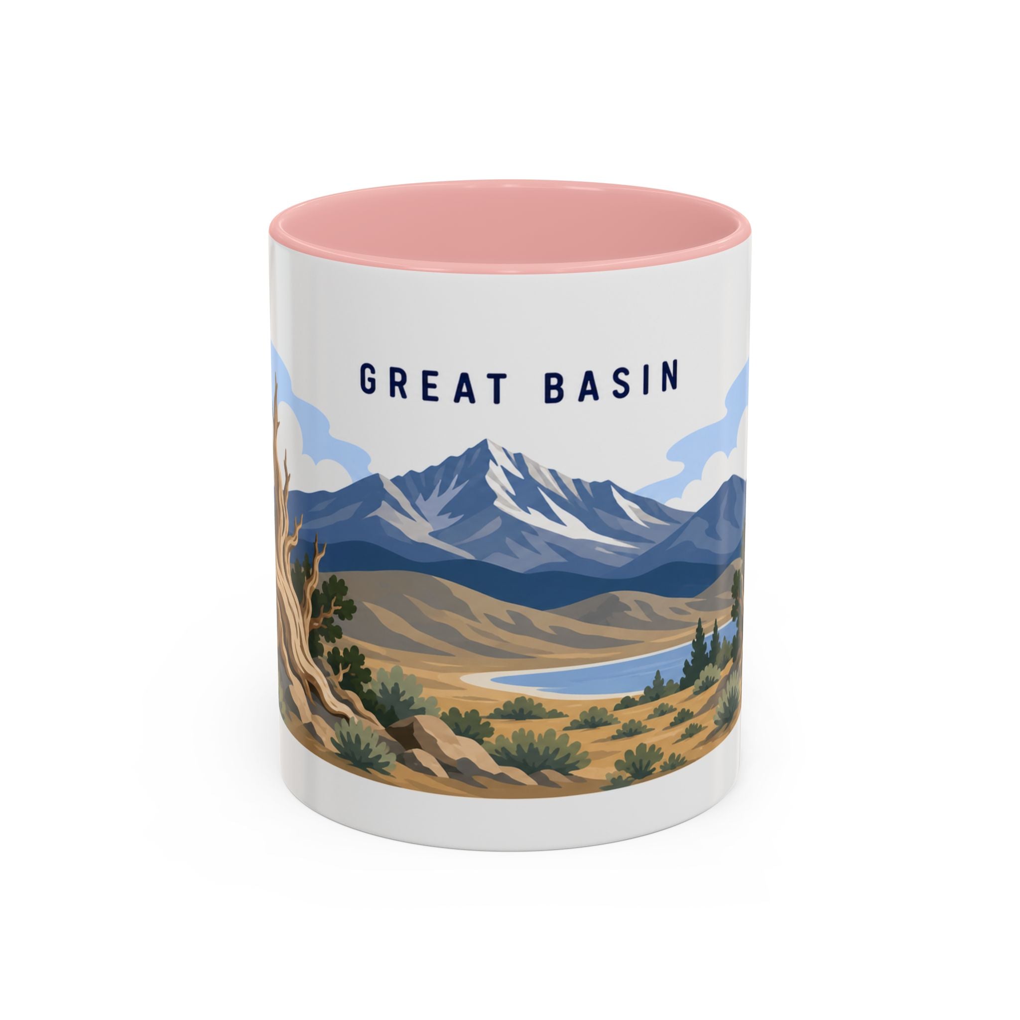 Great Basin National Park Coffee Mug | Solid Color Block Park Souvenir | 11oz 15oz Accent Mug