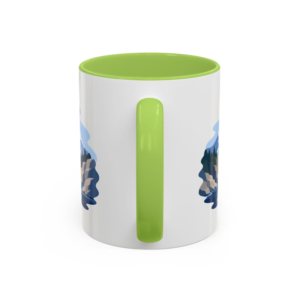 Glacier Bay National Park Coffee Mug | Solid Color Block Park Souvenir | 11oz 15oz Accent Mug