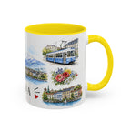 Geneva Illustrated Travel Mug | City Souvenir Accent Coffee Mug | 11oz 15oz Ceramic Cup