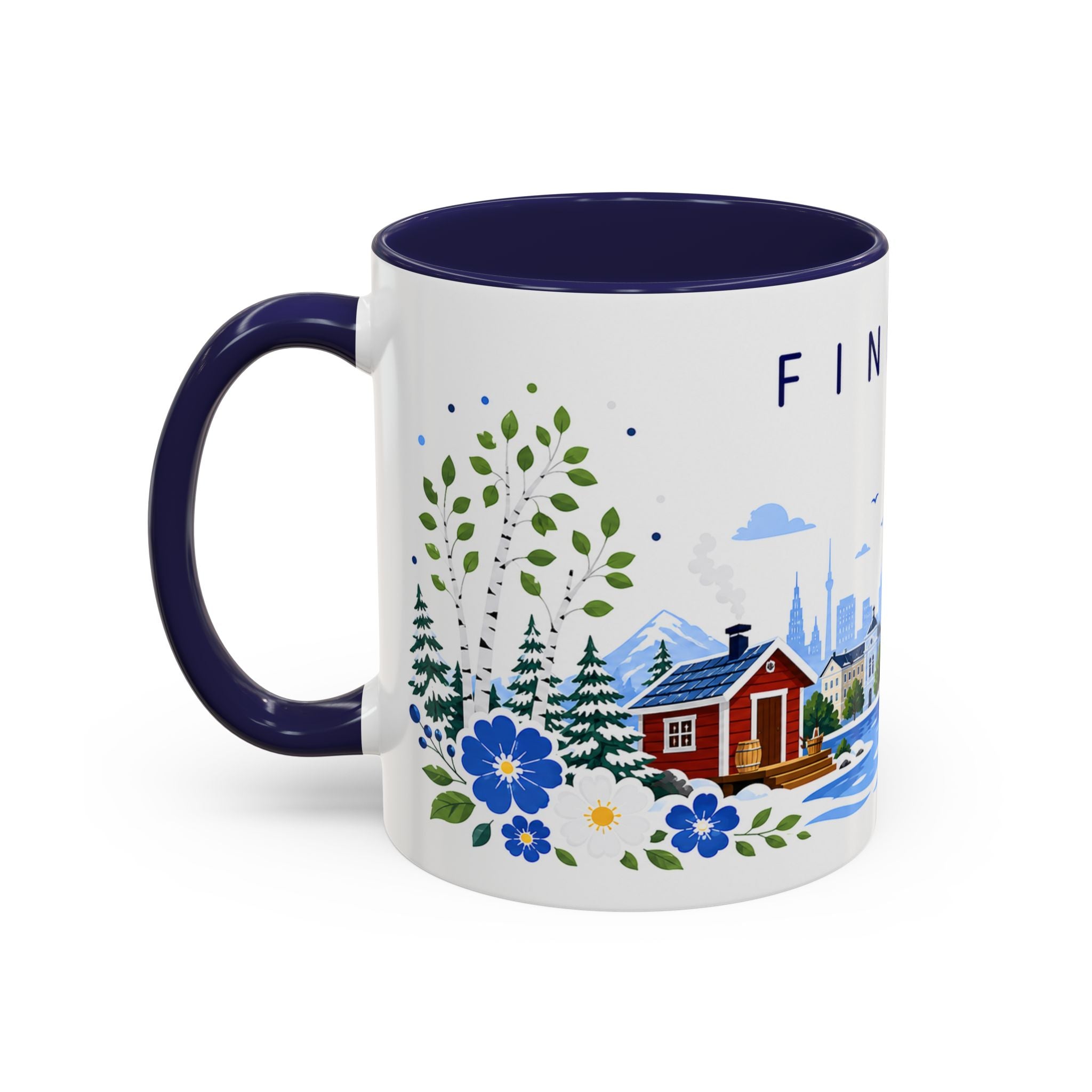 Finland Coffee Mug | Travel Souvenir Accent Mug | Place Gift Ceramic Cup 11oz 15oz