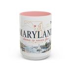 Maryland State Map Mug | Homesick Gift, Long Distance Friendship Coffee Cup (11oz 15oz)