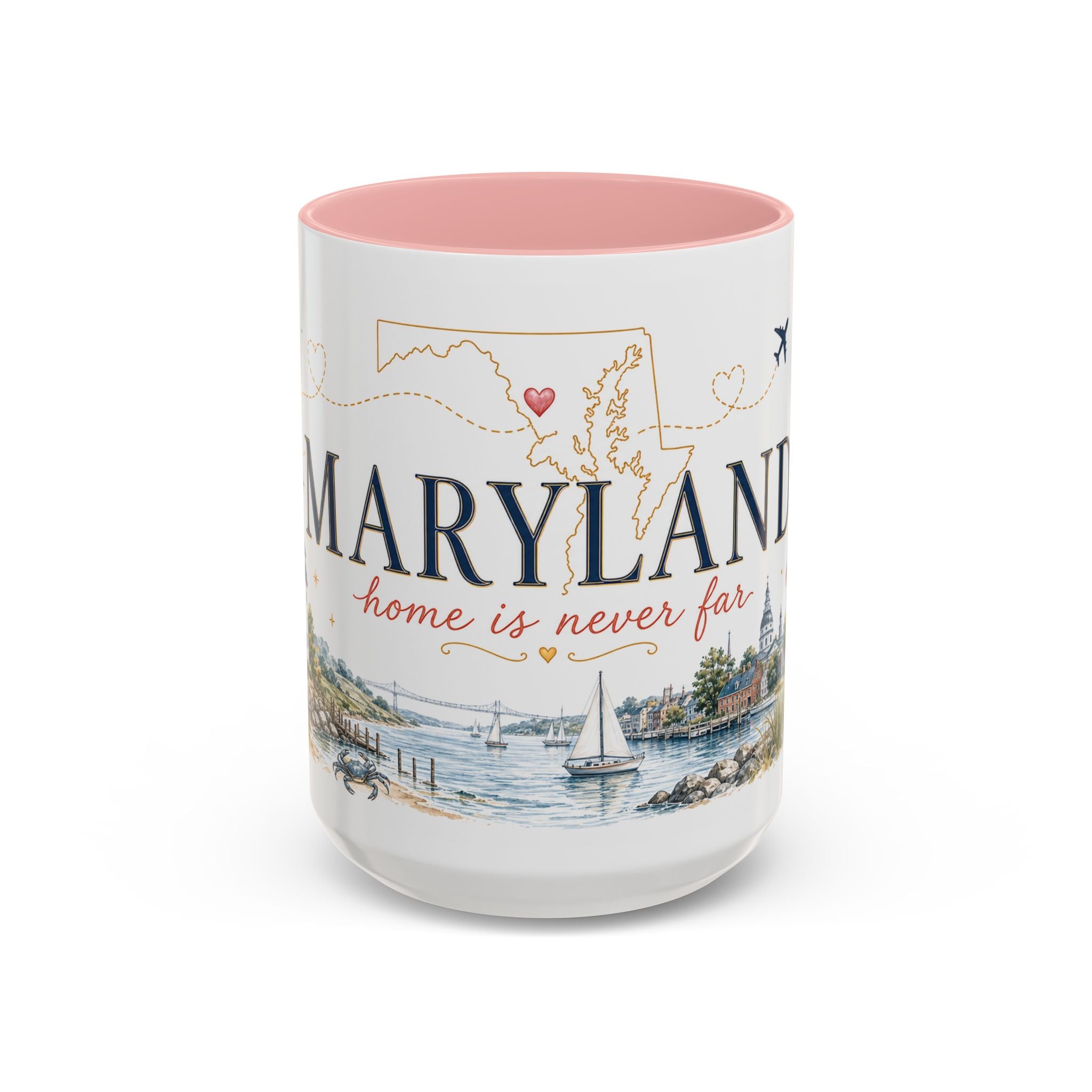Maryland State Map Mug | Homesick Gift, Long Distance Friendship Coffee Cup (11oz 15oz)