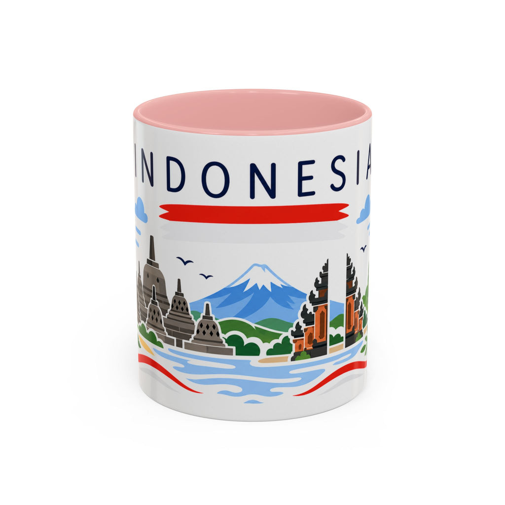 Indonesia Coffee Mug | Travel Souvenir Accent Mug | Country Gift Ceramic Cup 11oz 15oz