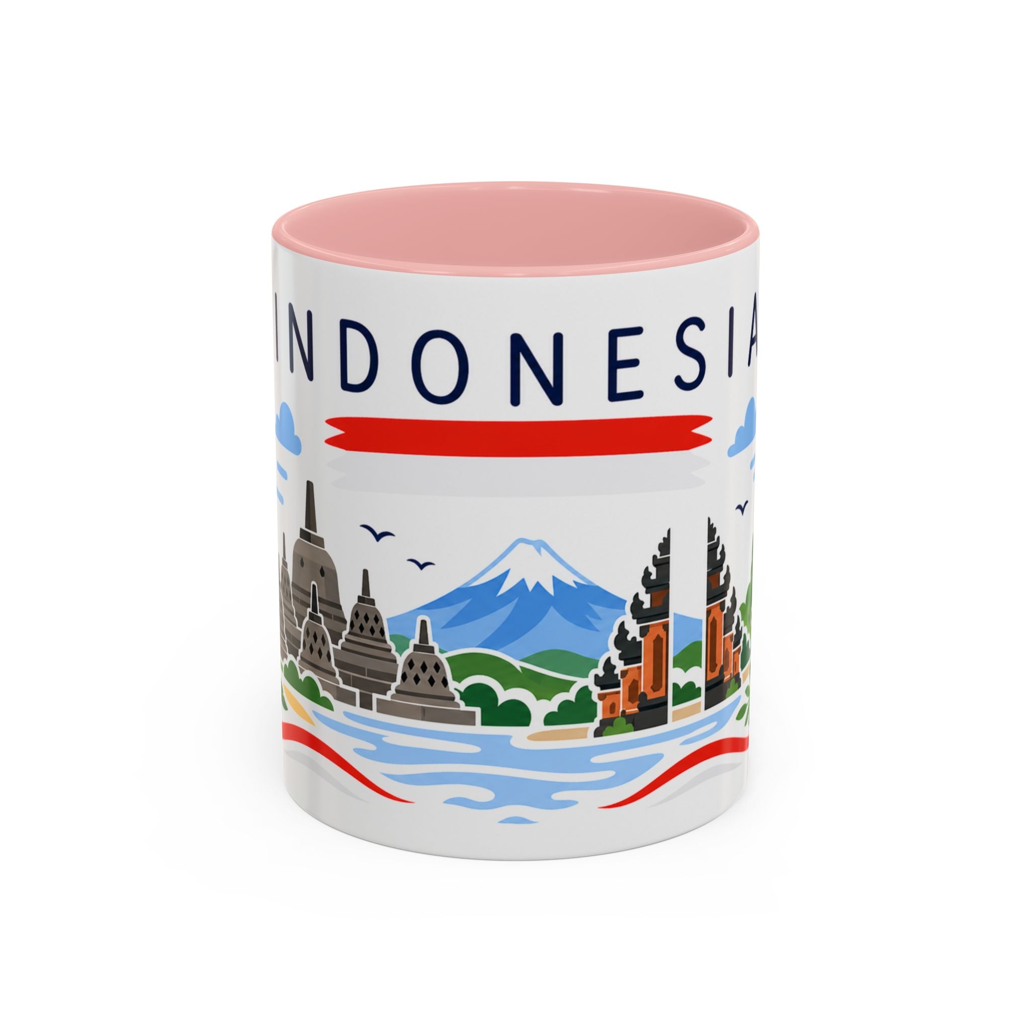 Indonesia Coffee Mug | Travel Souvenir Accent Mug | Country Gift Ceramic Cup 11oz 15oz