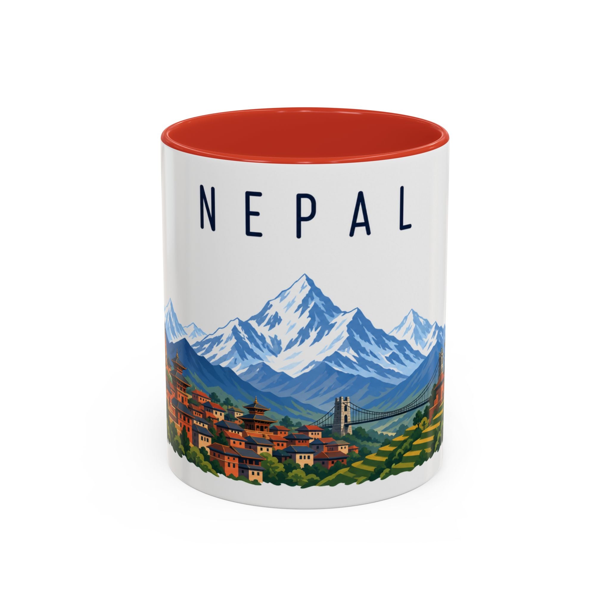 Nepal Coffee Mug | Travel Souvenir Accent Mug | Country Gift Ceramic Cup 11oz 15oz