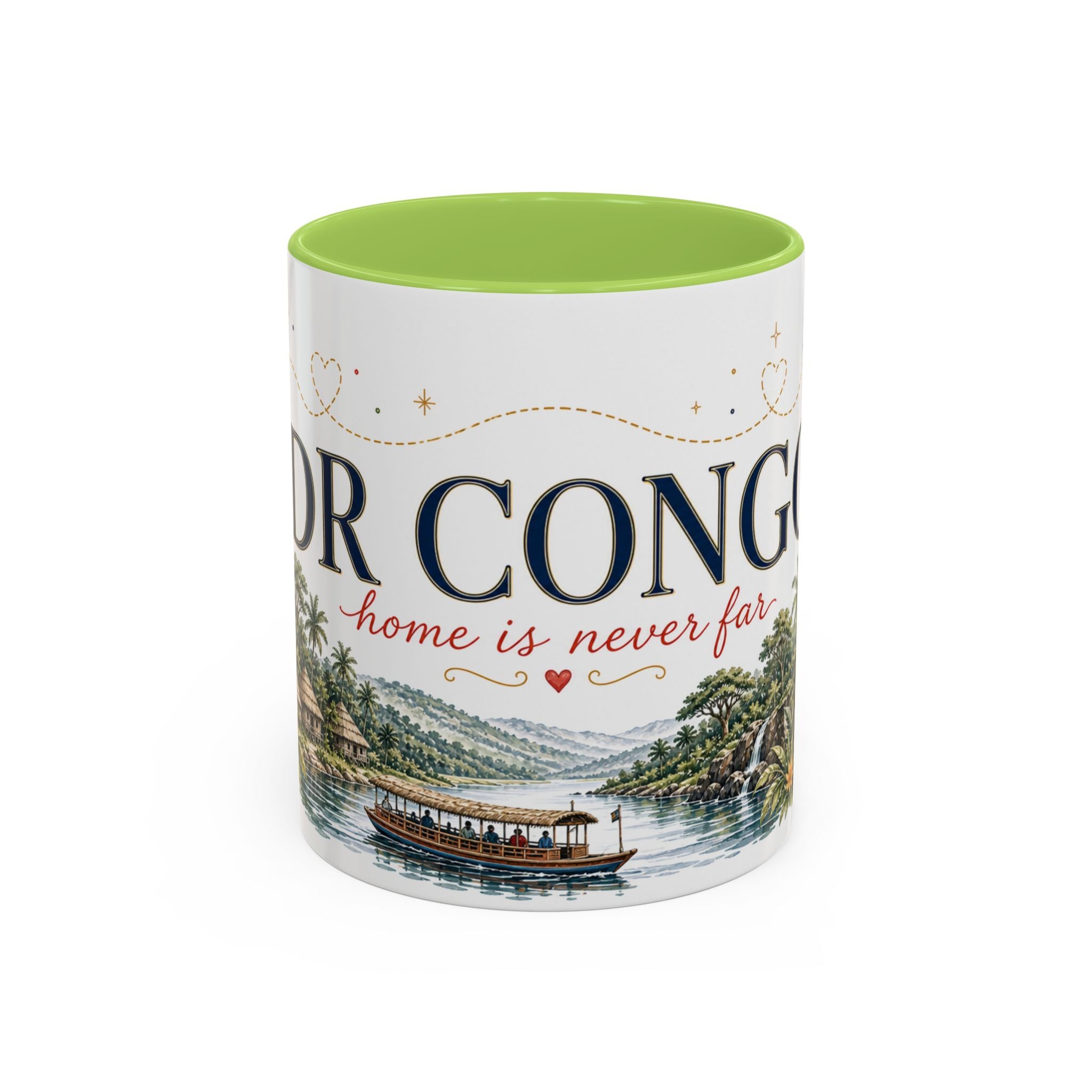 DR Congo Home Country Mug | Moving Away Gift | Long Distance Friendship | 11 oz 15 oz Accent Mug