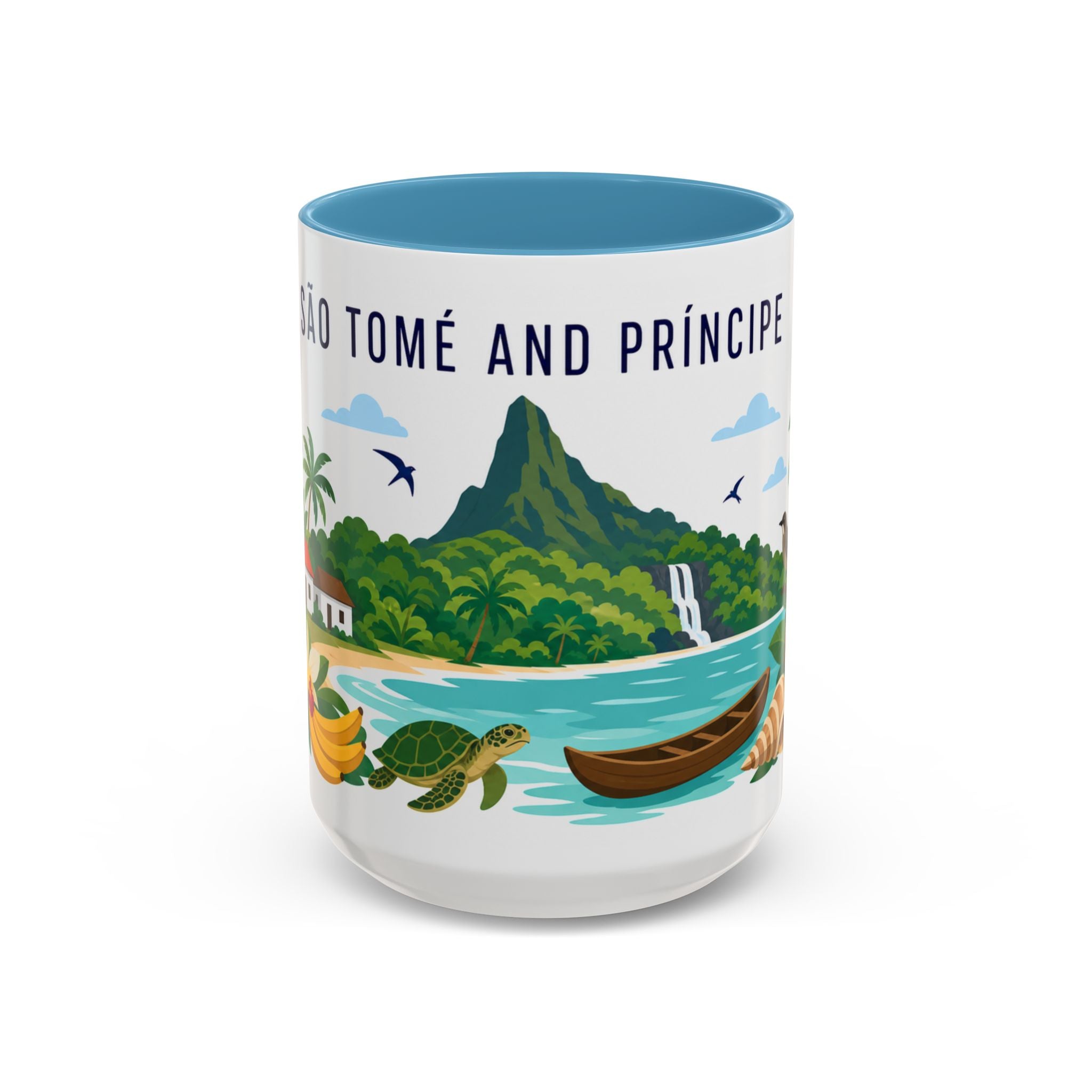 São Tomé and Príncipe Coffee Mug | Travel Souvenir Accent Mug | Country Gift Ceramic Cup 11oz 15oz