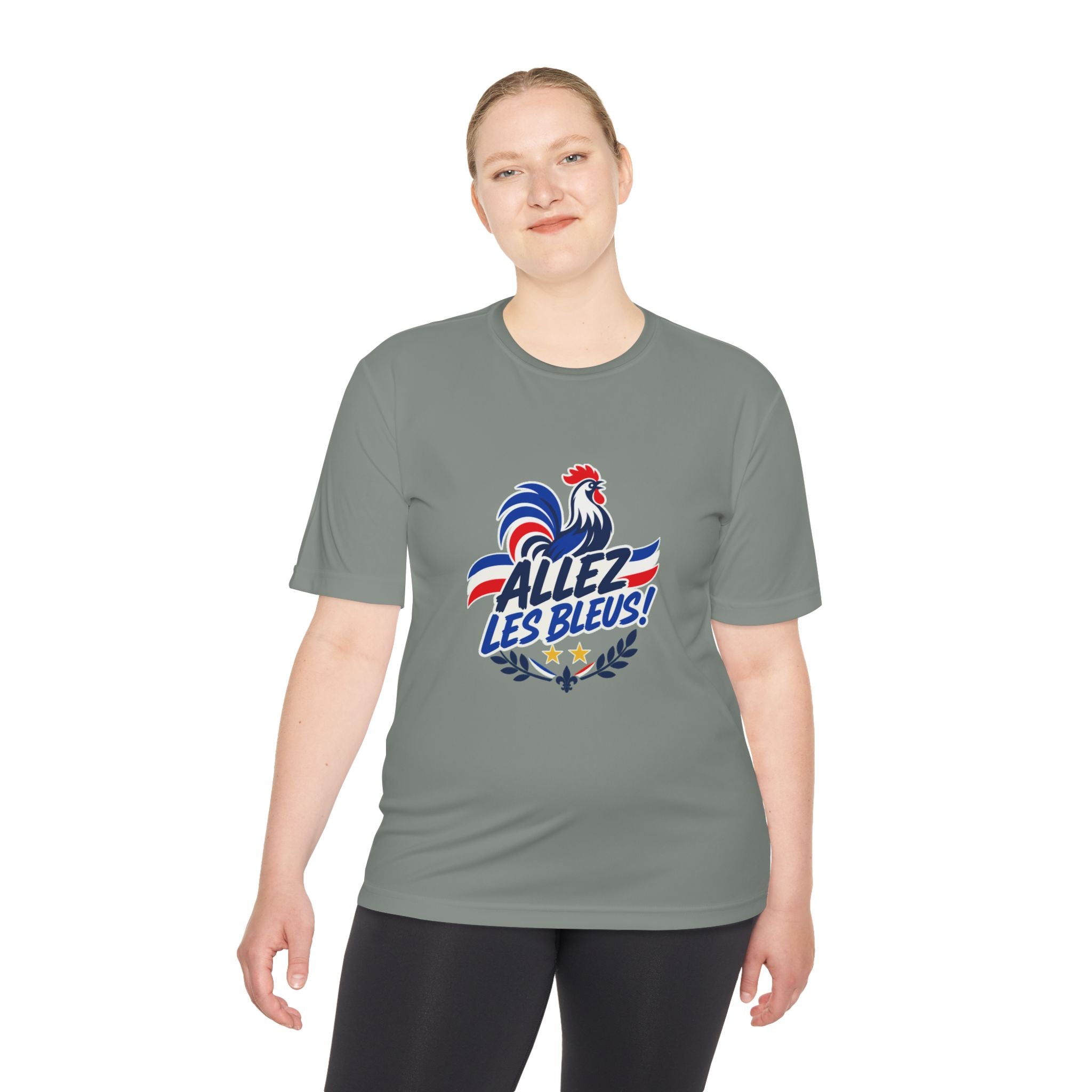 France Soccer T Shirt, Allez Les Bleus Tee, World Football Fan Shirt, Moisture Wicking Sport Tee