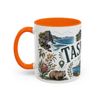 Tasmania Coffee Mug | Travel Destination Souvenir Gift | Accent Color Ceramic 11oz 15oz