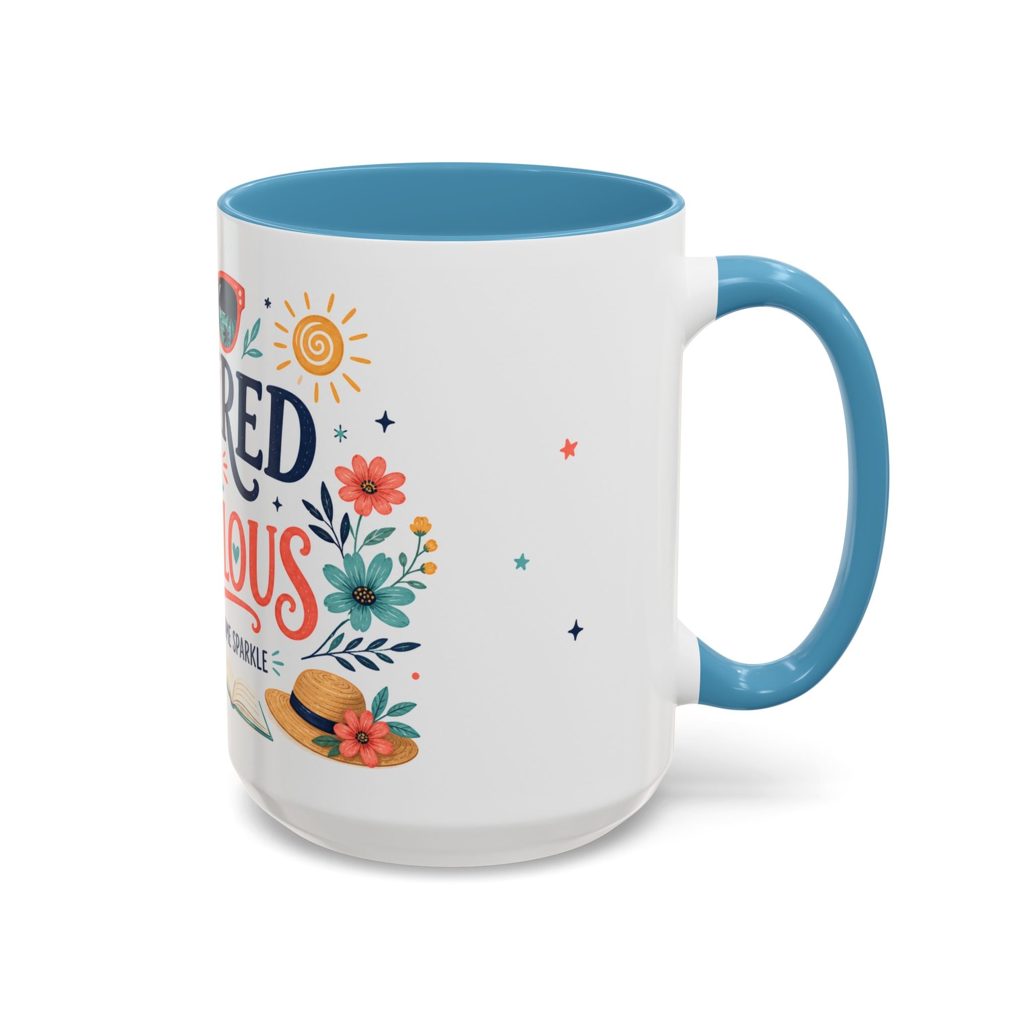 Retired And Fabulous Coffee Mug | Retirement Gift For Women Men | Accent Color Ceramic 11oz 15oz