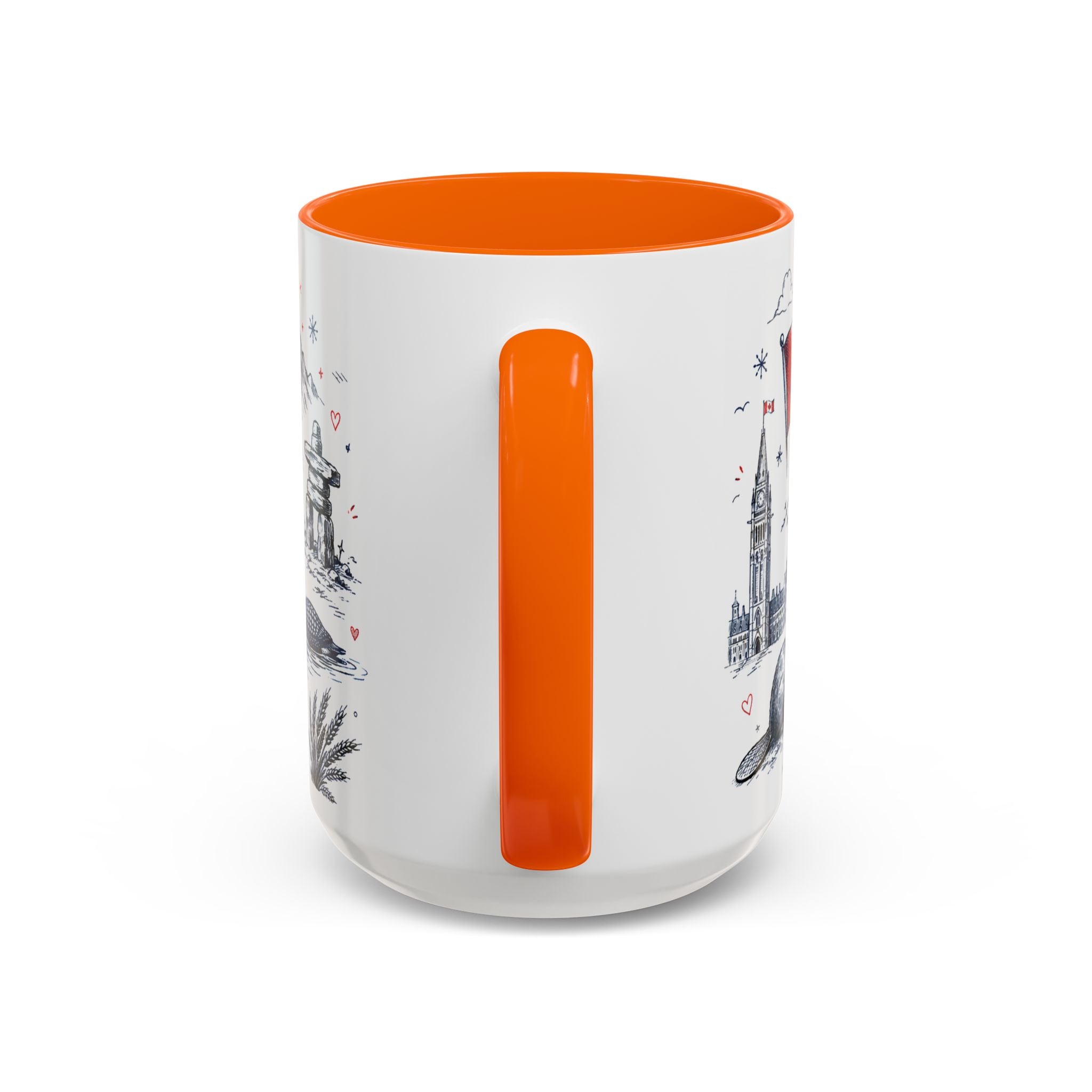 O Canada True North Coffee Mug | Canadian Pride Gift | Accent Color Ceramic 11oz 15oz