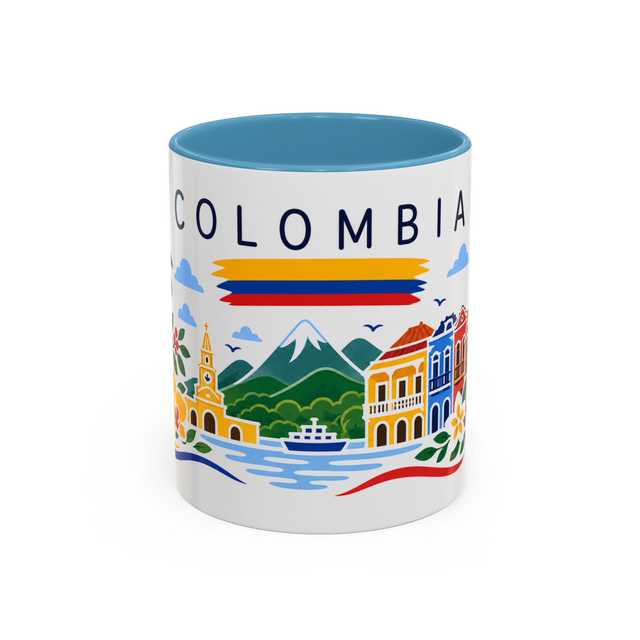 Colombia Coffee Mug | Travel Souvenir Accent Mug | Country Gift Ceramic Cup 11oz 15oz