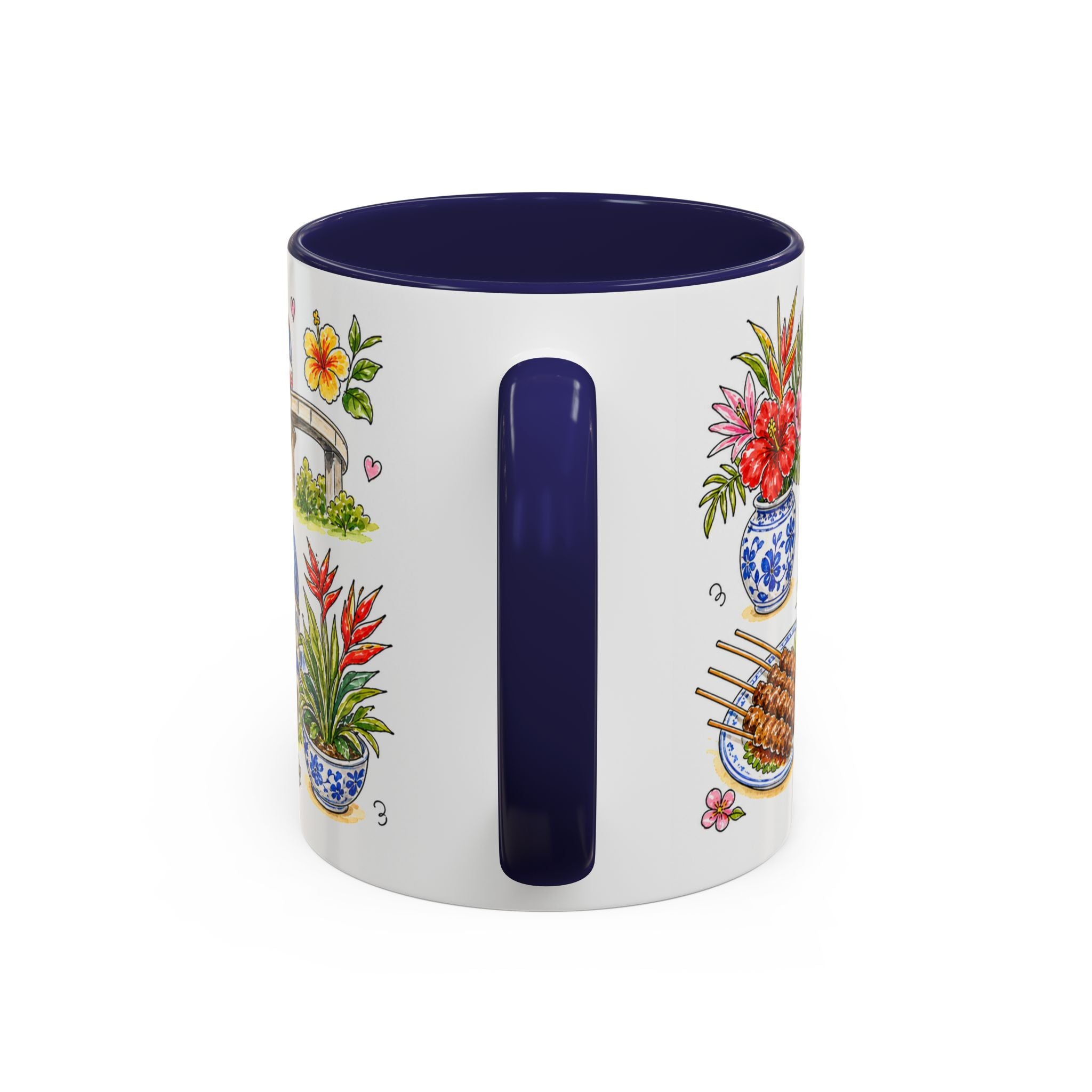 Kuala Lumpur Illustrated Travel Mug | City Souvenir Accent Coffee Mug | 11oz 15oz Ceramic Cup