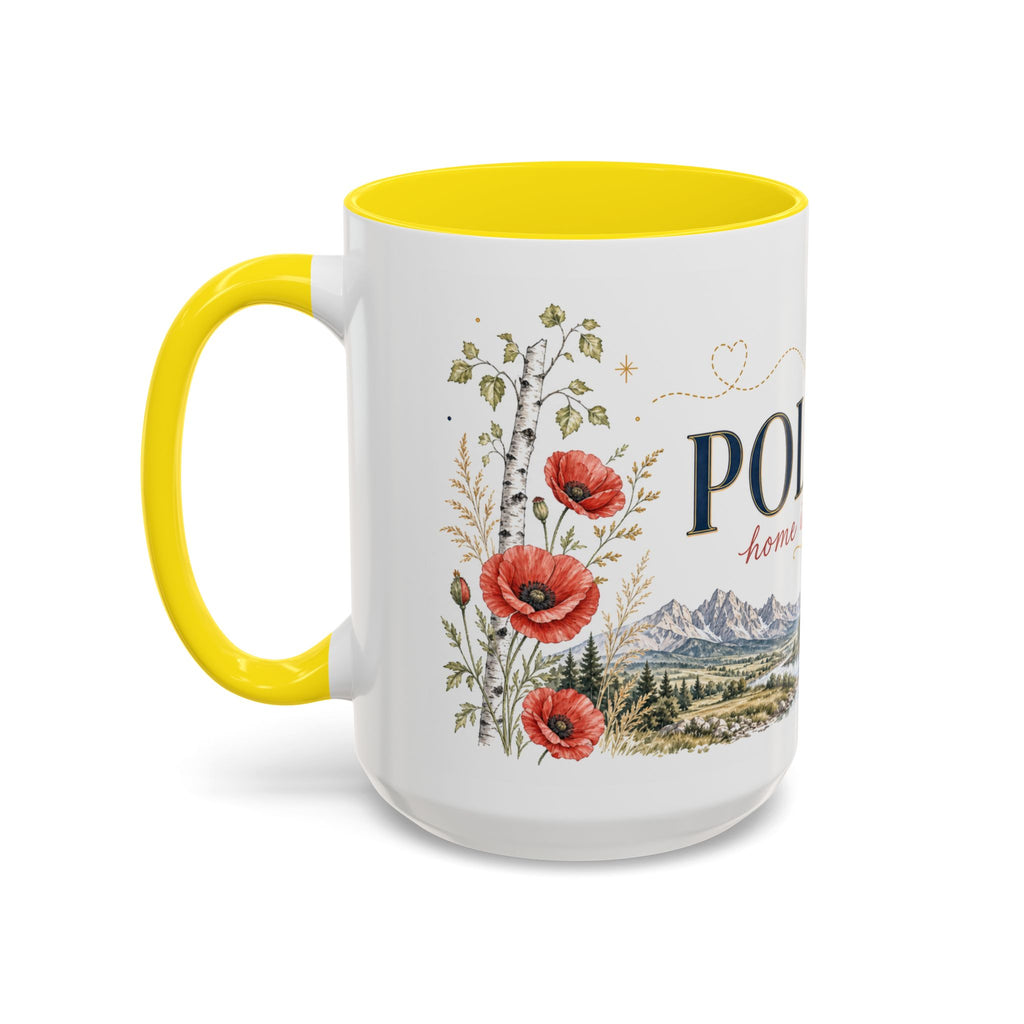 Poland Home Country Mug | Moving Away Gift | Long Distance Friendship | 11 oz 15 oz Accent Mug