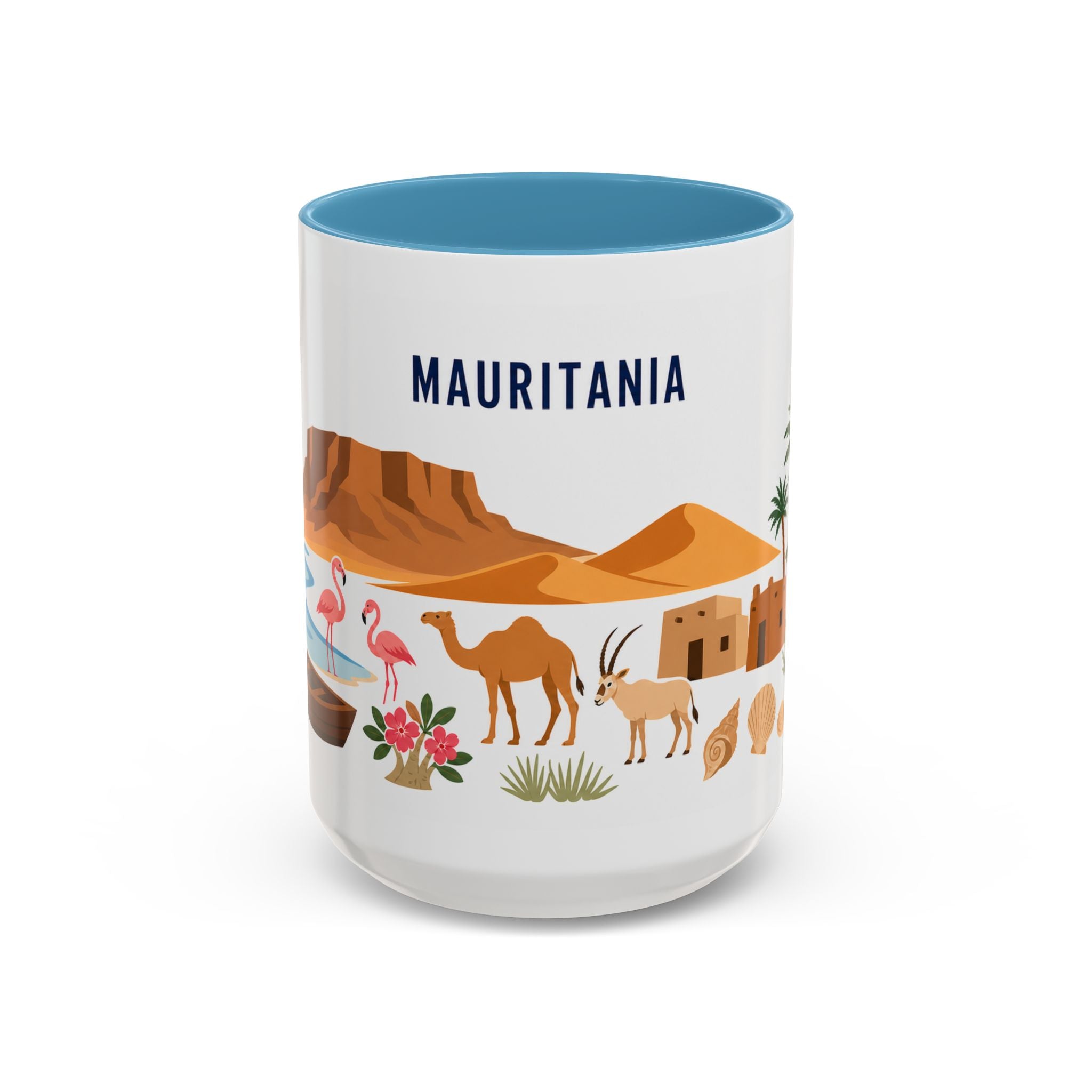 Mauritania Coffee Mug | Travel Souvenir Accent Mug | Country Gift Ceramic Cup 11oz 15oz