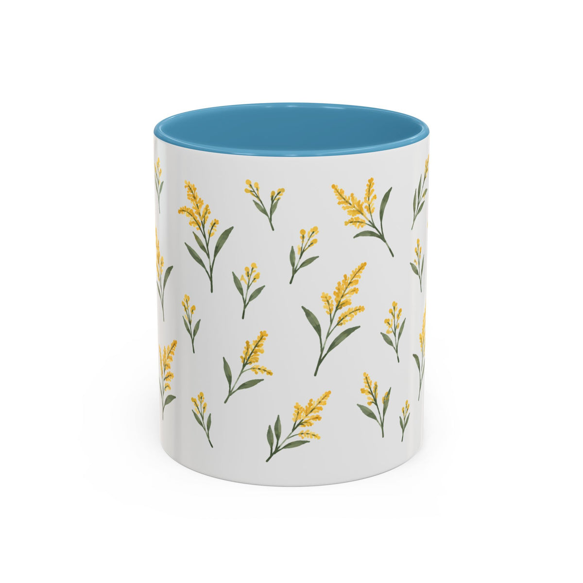 Nebraska Goldenrod Mug, State Flower Floral Coffee Cup, 11oz Botanical Gift