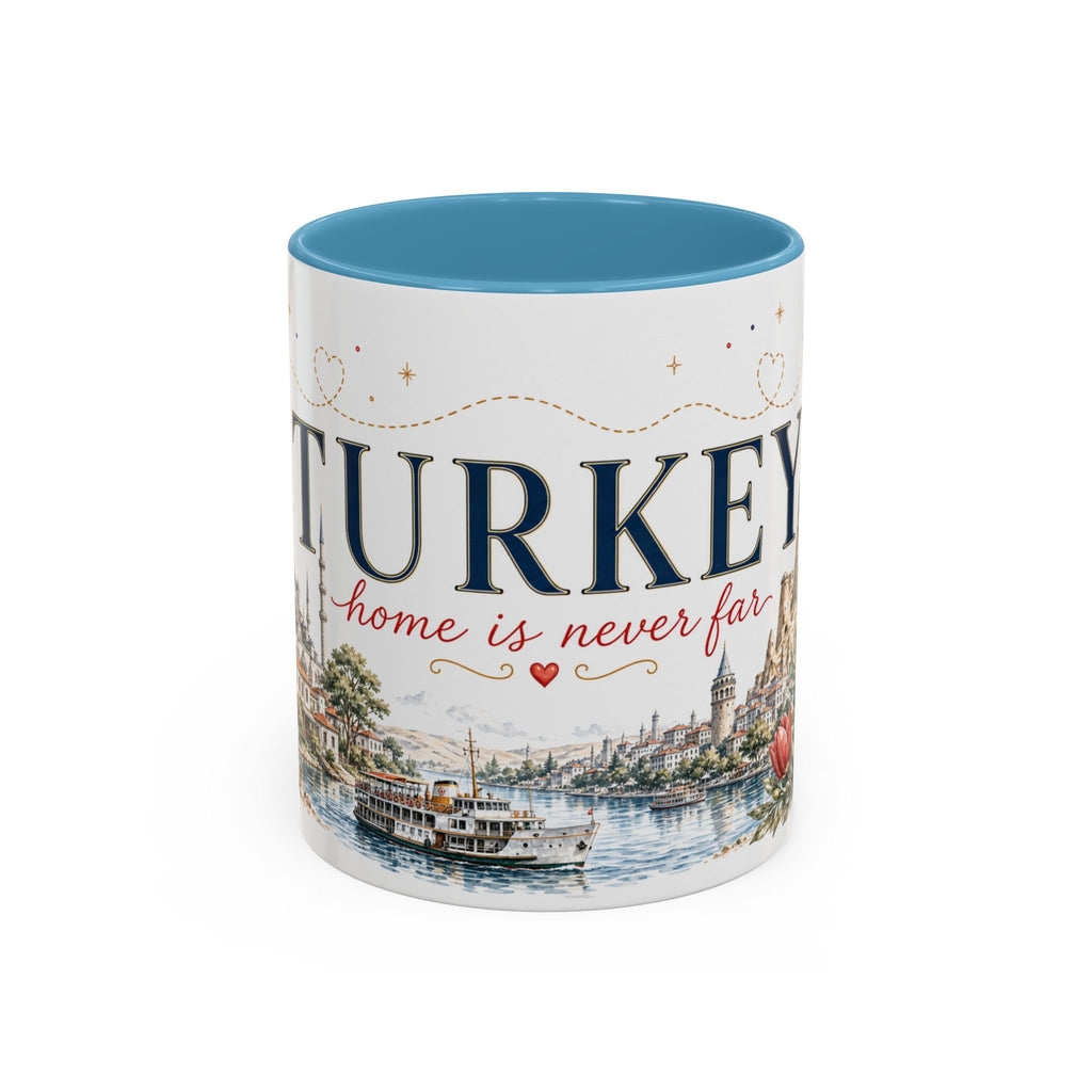 Turkey Home Country Mug | Moving Away Gift | Long Distance Friendship | 11 oz 15 oz Accent Mug