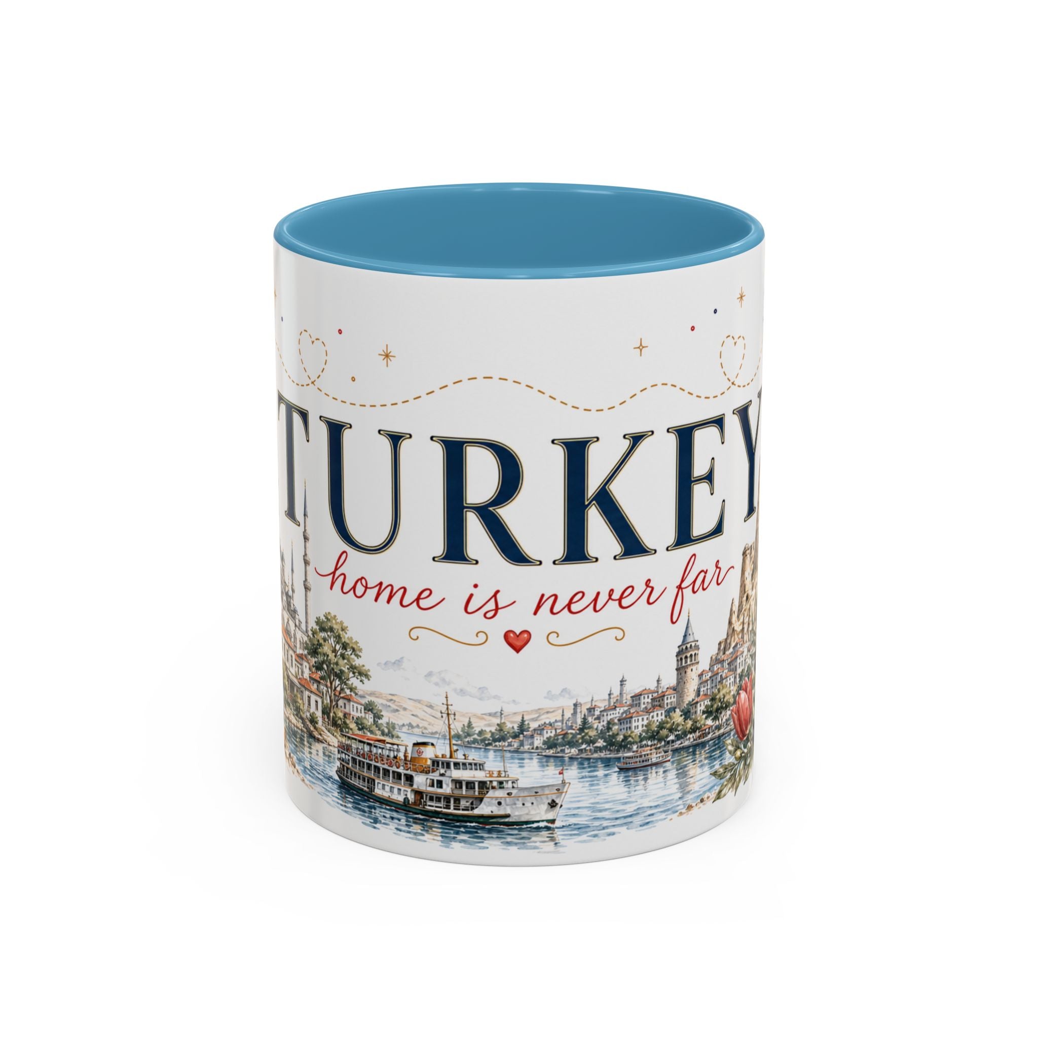 Turkey Home Country Mug | Moving Away Gift | Long Distance Friendship | 11 oz 15 oz Accent Mug