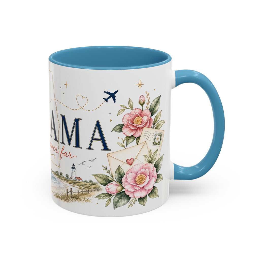 Alabama State Map Mug | Coastal Scenery, Botanical Accents, Homesick Gift