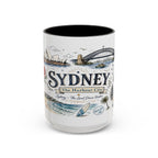 Sydney Coffee Mug | Australia Souvenir Travel Gift | Accent Color Ceramic 11oz 15oz