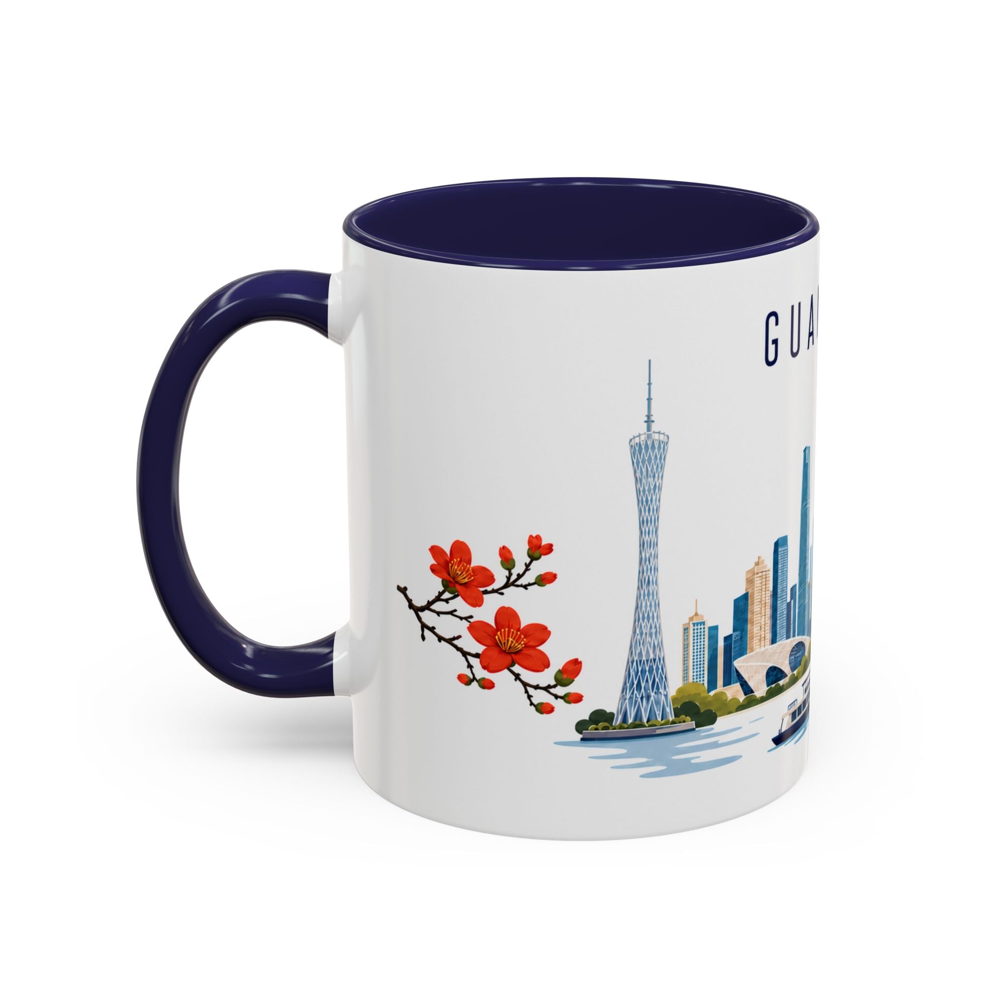 Guangzhou Coffee Mug | China Travel Souvenir | Porcelain Decal City Gift | 11oz 15oz Accent Mug