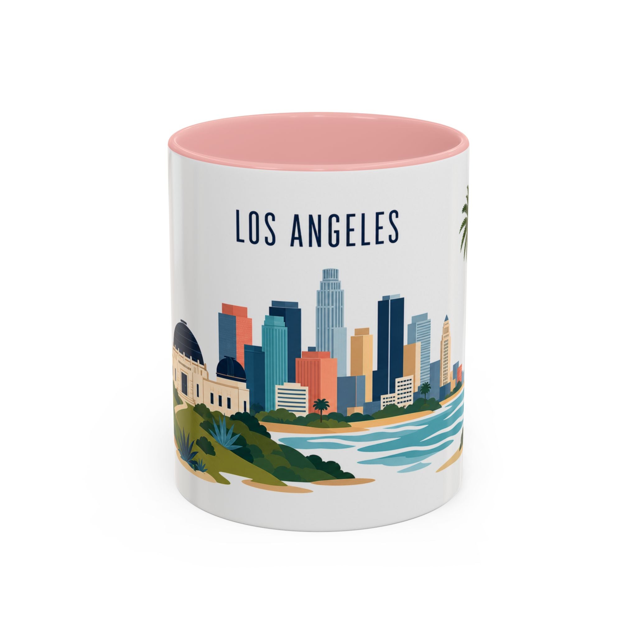 Los Angeles Coffee Mug | United States Travel Souvenir | Porcelain Decal City Gift | 11oz 15oz Accent Mug