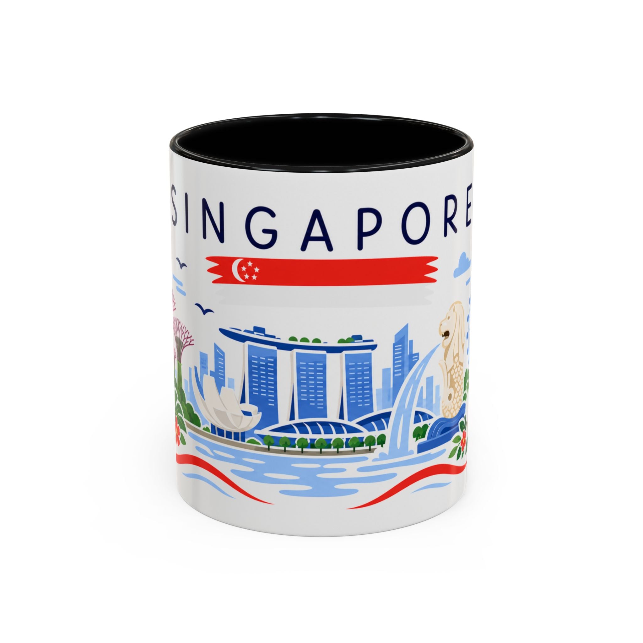 Singapore Coffee Mug | Travel Souvenir Accent Mug | Country Gift Ceramic Cup 11oz 15oz
