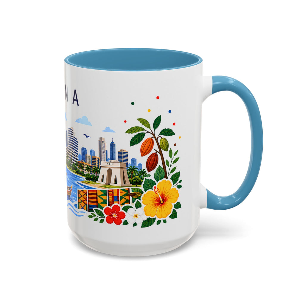 Ghana Coffee Mug | Travel Souvenir Accent Mug | Place Gift Ceramic Cup 11oz 15oz