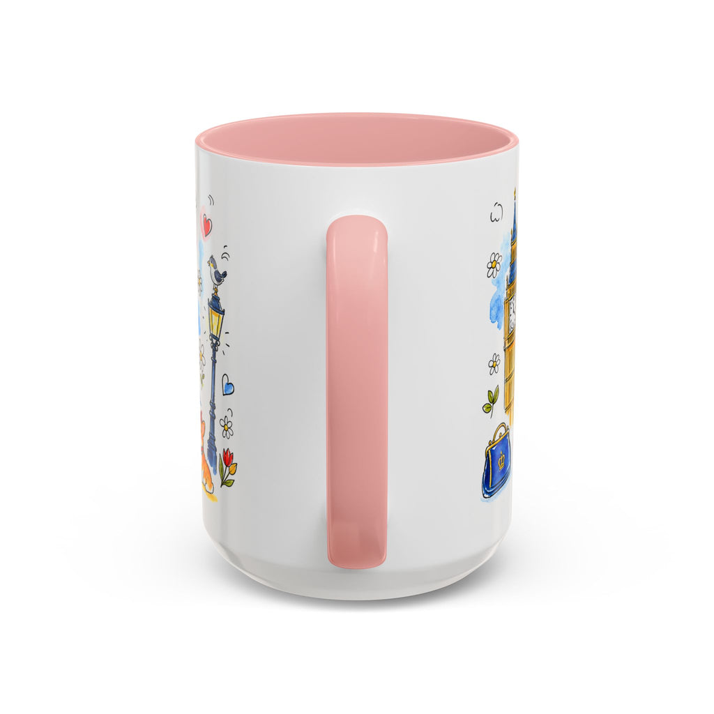 London Travel Mug | European City Souvenir Accent Coffee Mug | 11oz 15oz Ceramic Cup