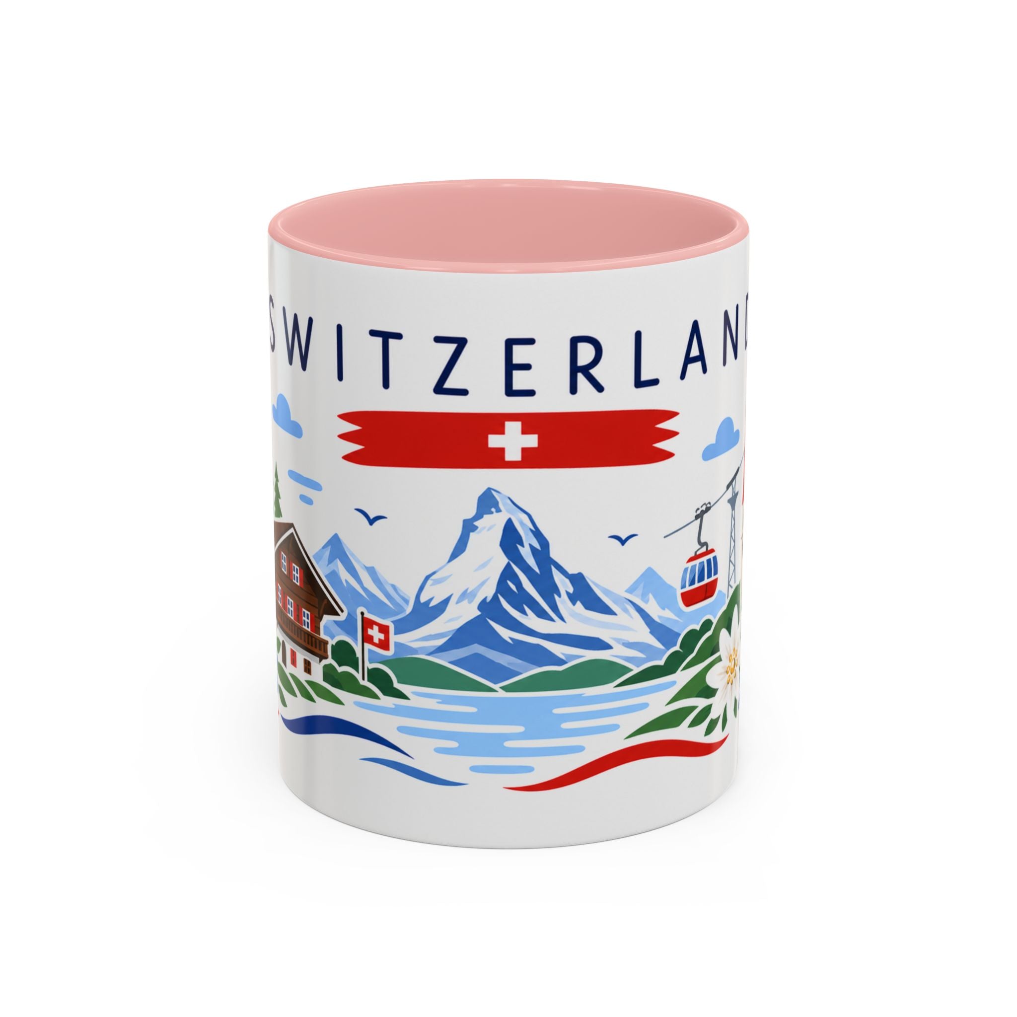 Switzerland Coffee Mug | Travel Souvenir Accent Mug | Country Gift Ceramic Cup 11oz 15oz
