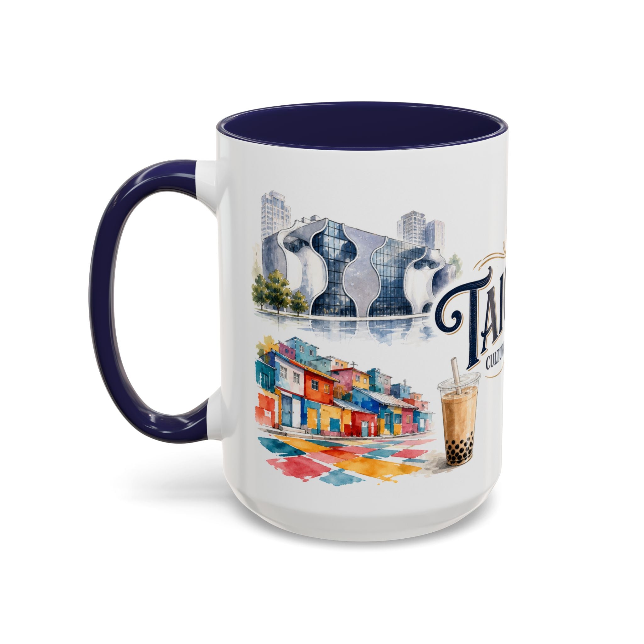 Taichung Coffee Mug | Taiwan Travel Souvenir | Vintage Illustrated City Gift | 11 oz 15 oz Accent Mug