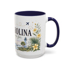 South Carolina State Mug | Botanical Map Accent Cup (11oz 15oz)