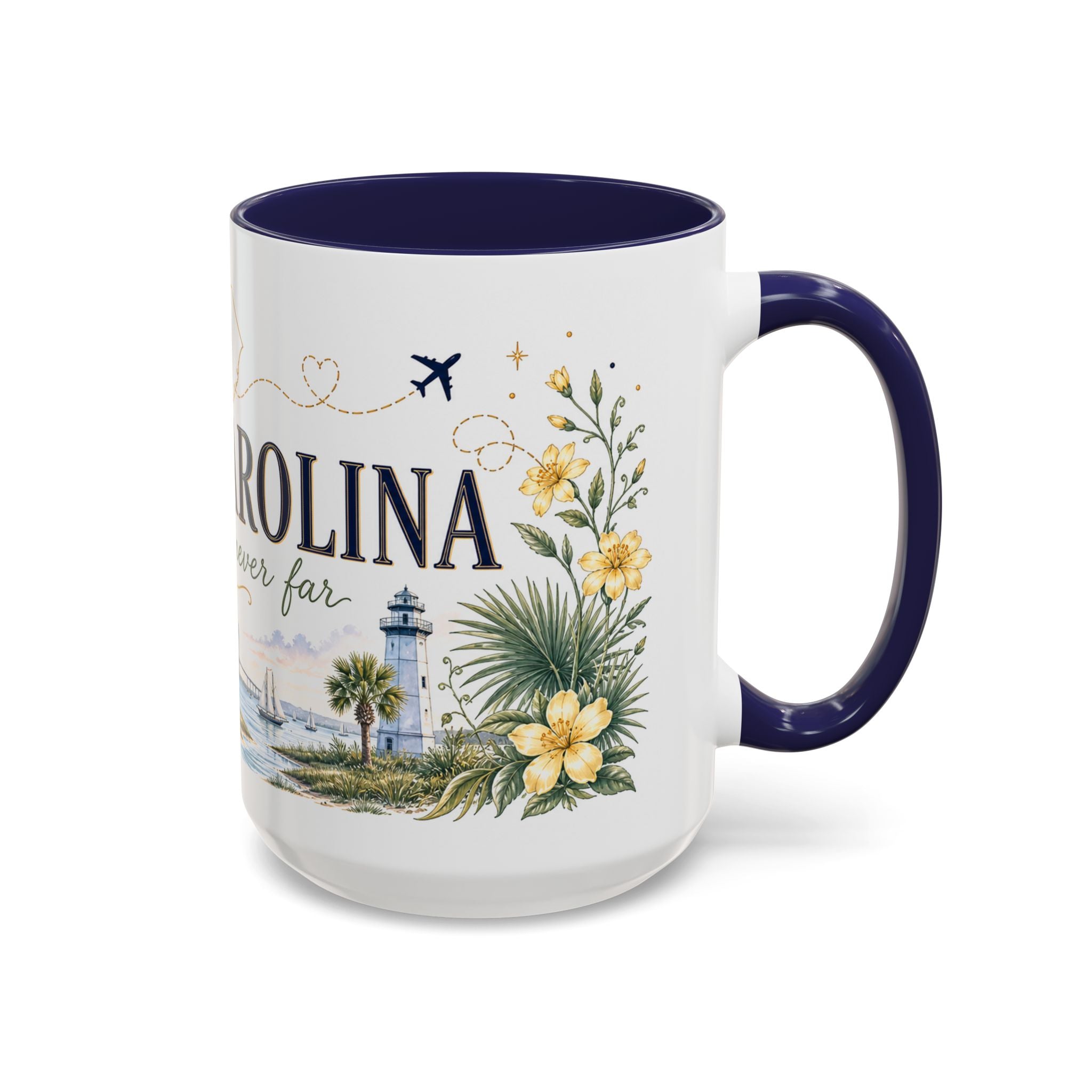 South Carolina State Mug | Botanical Map Accent Cup (11oz 15oz)
