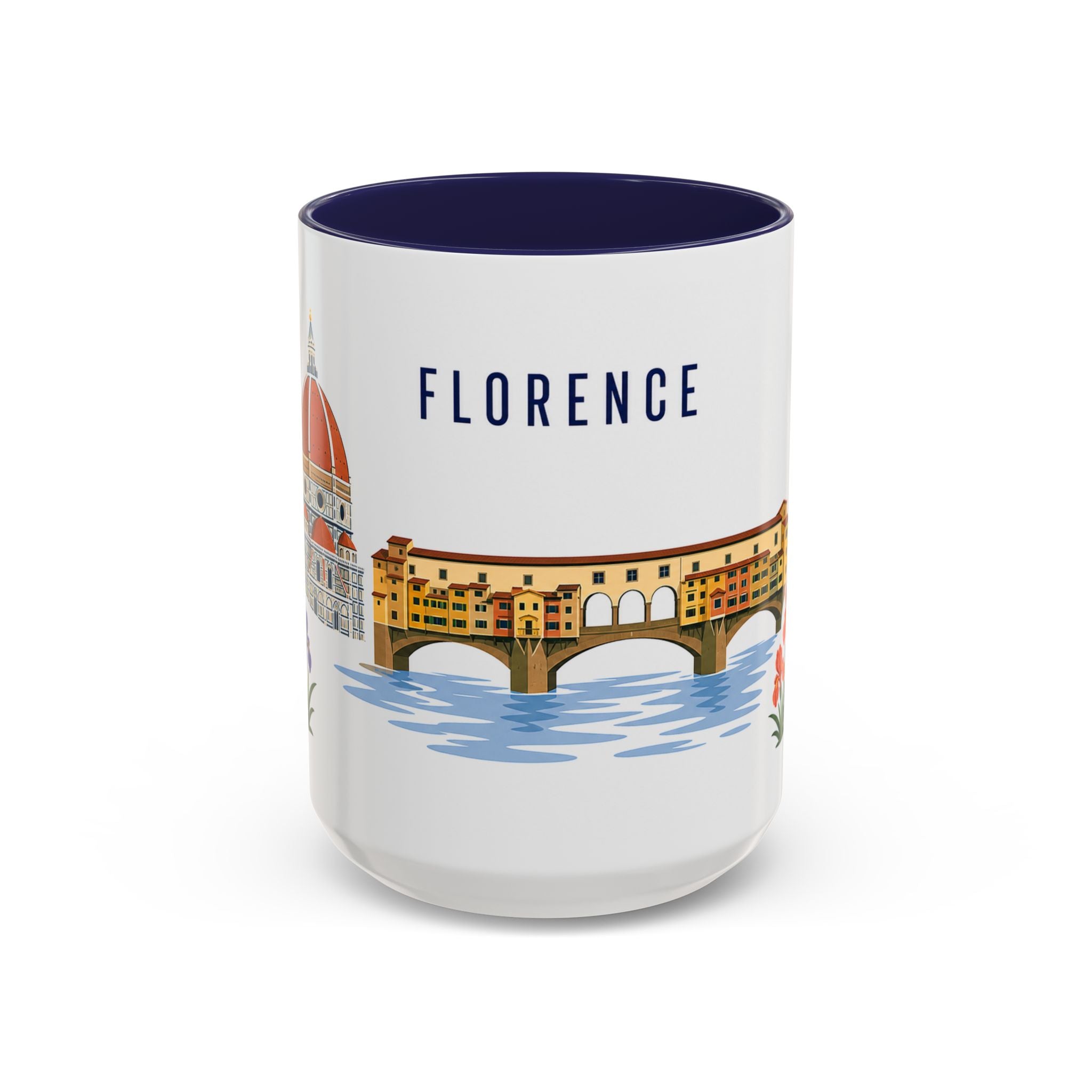 Florence Coffee Mug | Italy Travel Souvenir | Porcelain Decal City Gift | 11oz 15oz Accent Mug