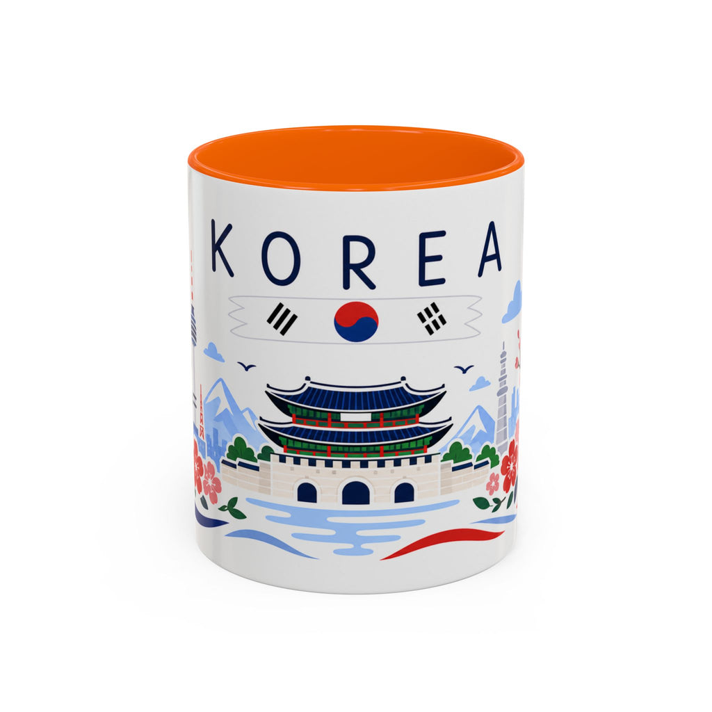 South Korea Coffee Mug | Travel Souvenir Accent Mug | Country Gift Ceramic Cup 11oz 15oz